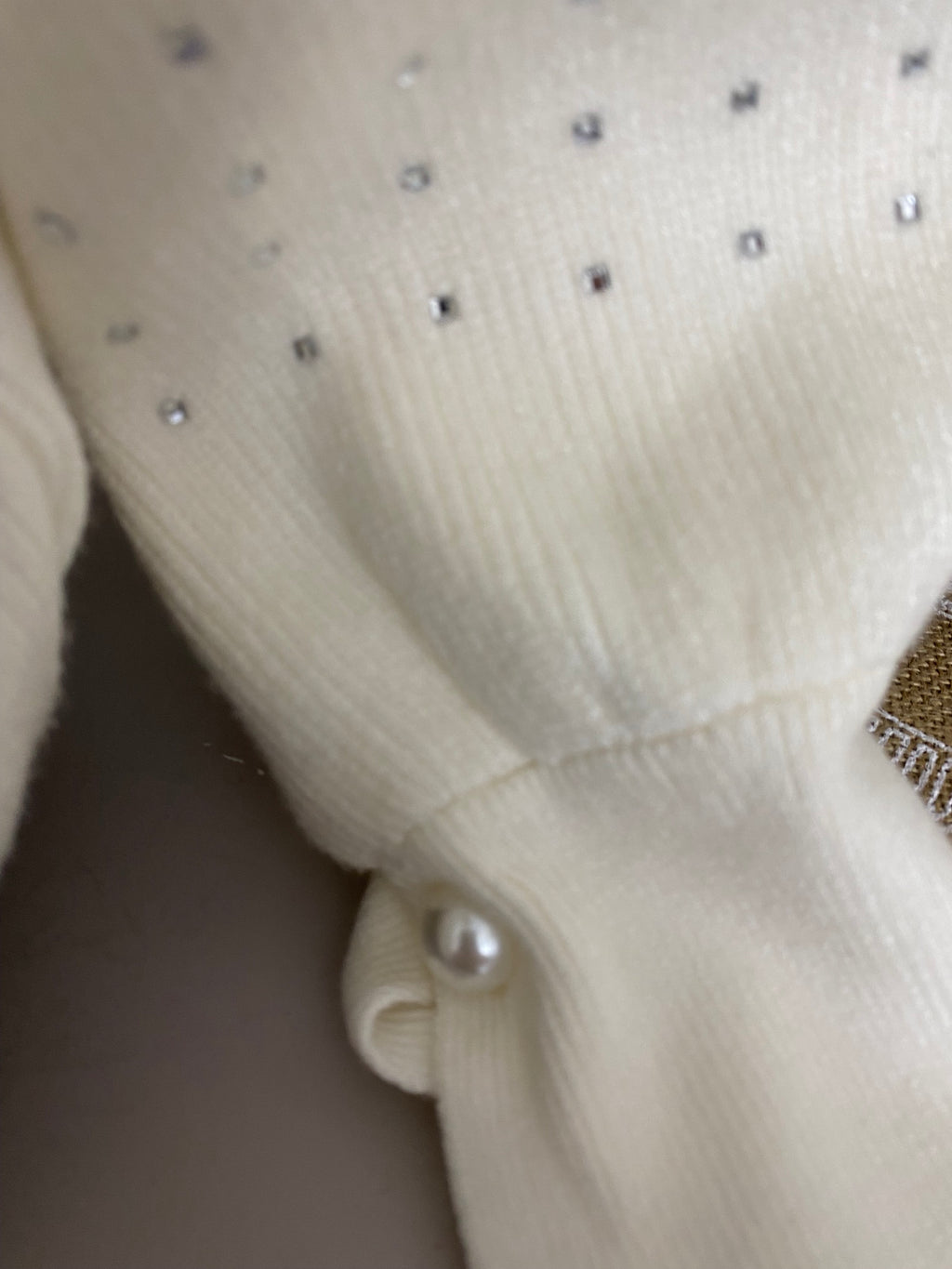 PULL STRASS COCO   ECRU TU 36/42 PETIT 44