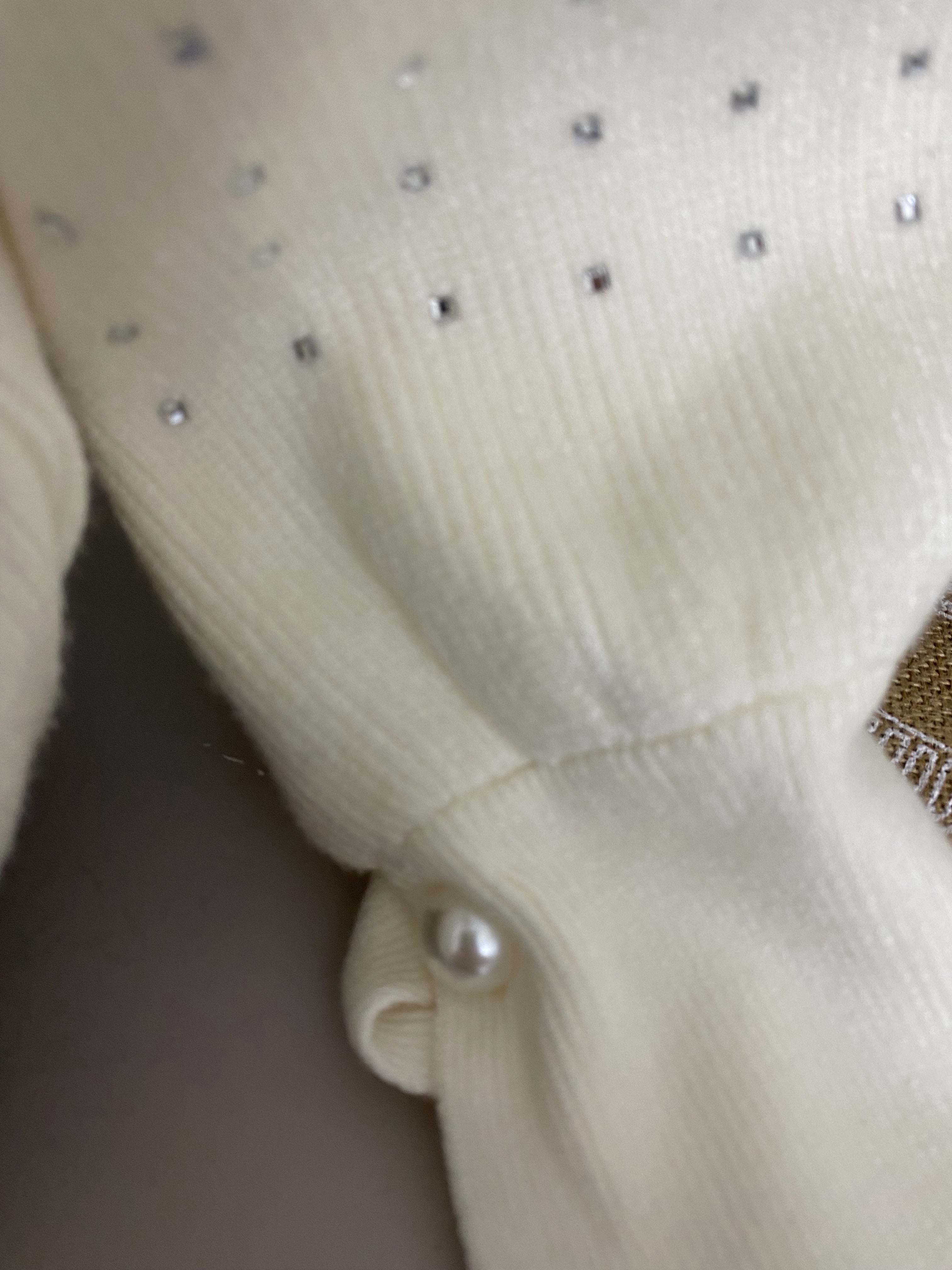 PULL STRASS COCO   ECRU TU 36/42 PETIT 44