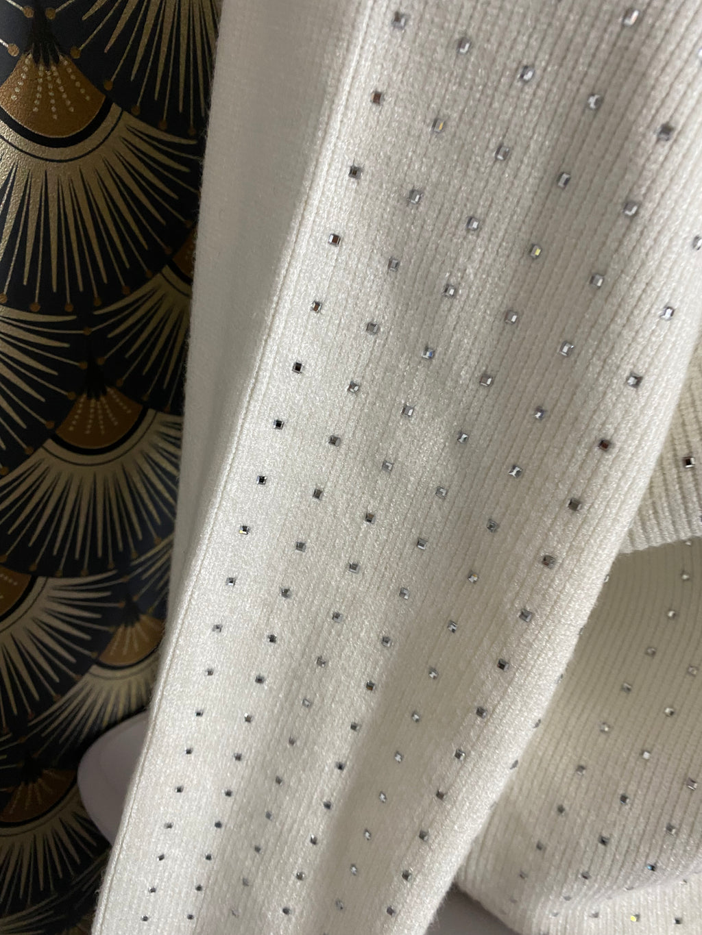 PULL STRASS COCO   ECRU TU 36/42 PETIT 44