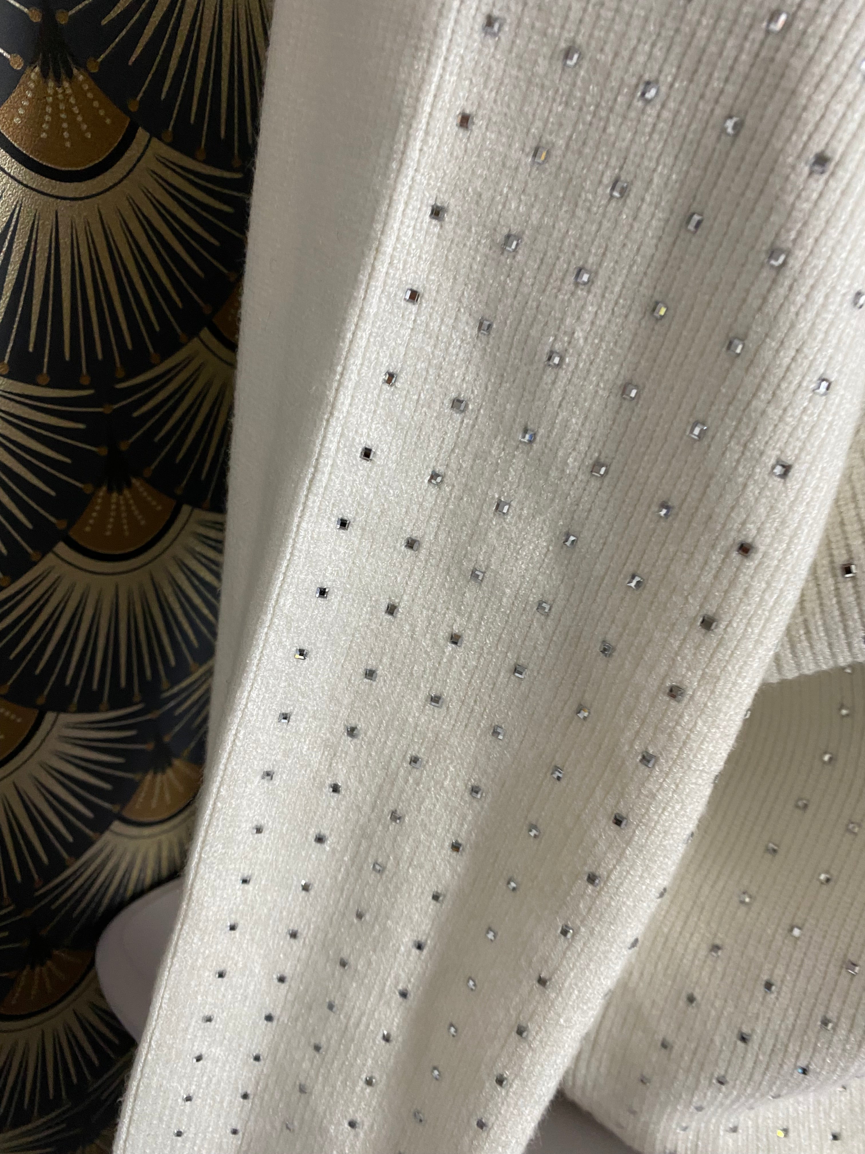 PULL STRASS COCO   ECRU TU 36/42 PETIT 44