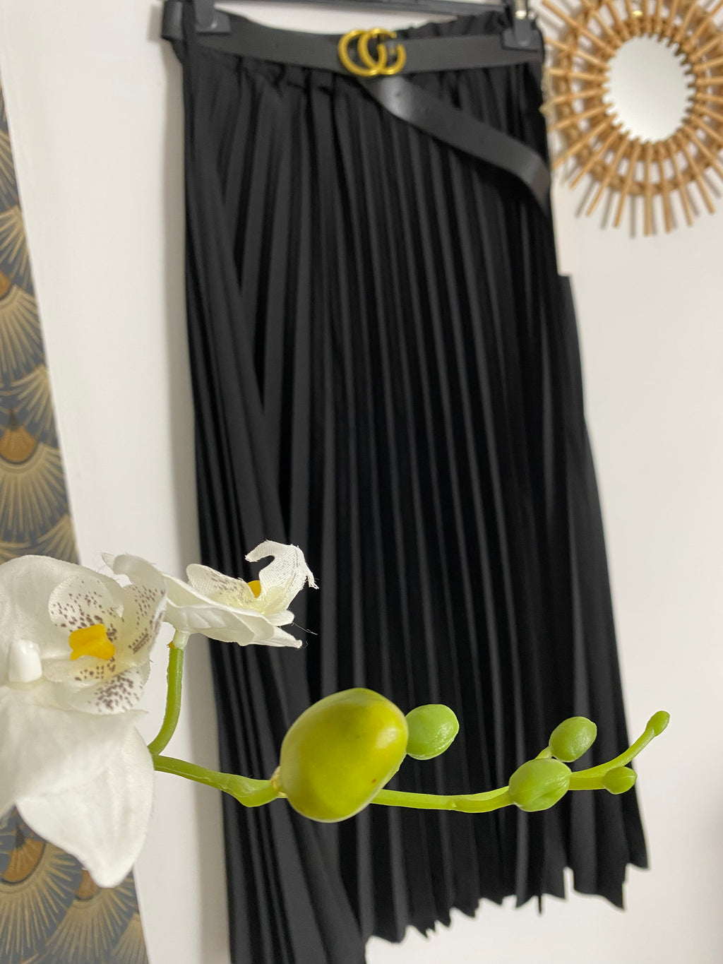 JUPE PLISSEE NOIRE  TU 36/44