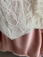 TOP DENTELLE ROSE /ECRU /NOIR  TU 34/42