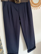 PANTALON BLEU MARINE TAILLE M OU L