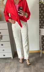 PANTALON JEAN ONADO CERISE TAILLE 36/38/44