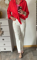 PANTALON JEAN ONADO CERISE TAILLE 36/38/44