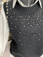 ENSEMBLE PULL PLUS CHEMISE   NOIR TU 36/44