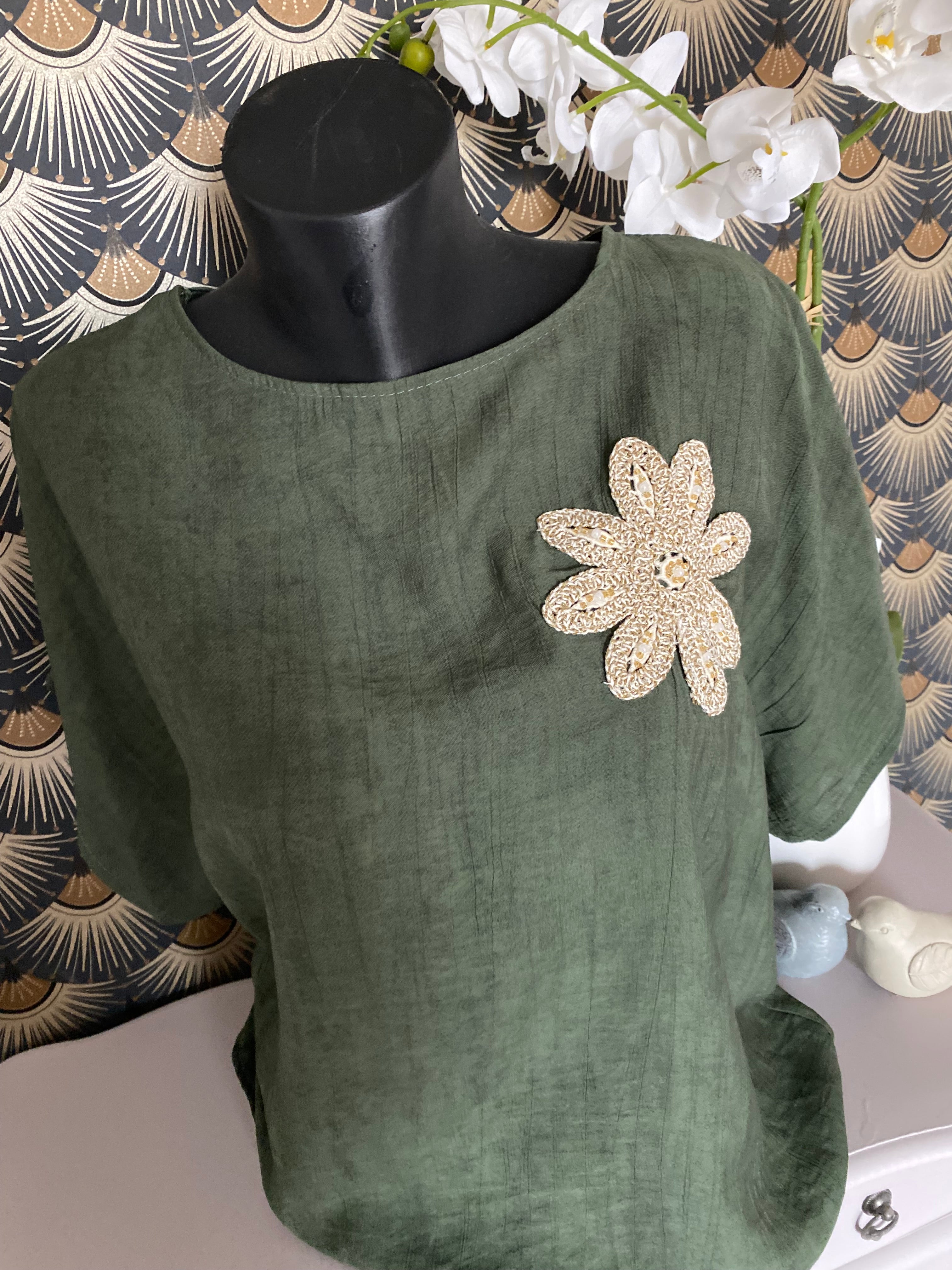 TOP FLORA  TU 38/46  EXISTE EN 5 COULEURS