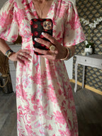 ROBE  LONGUE EMMA  MODELE 4 FUSHIA  TAILLE S/M OU M/L