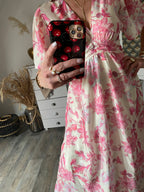ROBE  LONGUE EMMA  MODELE 4 FUSHIA  TAILLE S/M OU M/L
