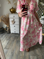 ROBE  LONGUE EMMA  MODELE 4 FUSHIA  TAILLE S/M OU M/L