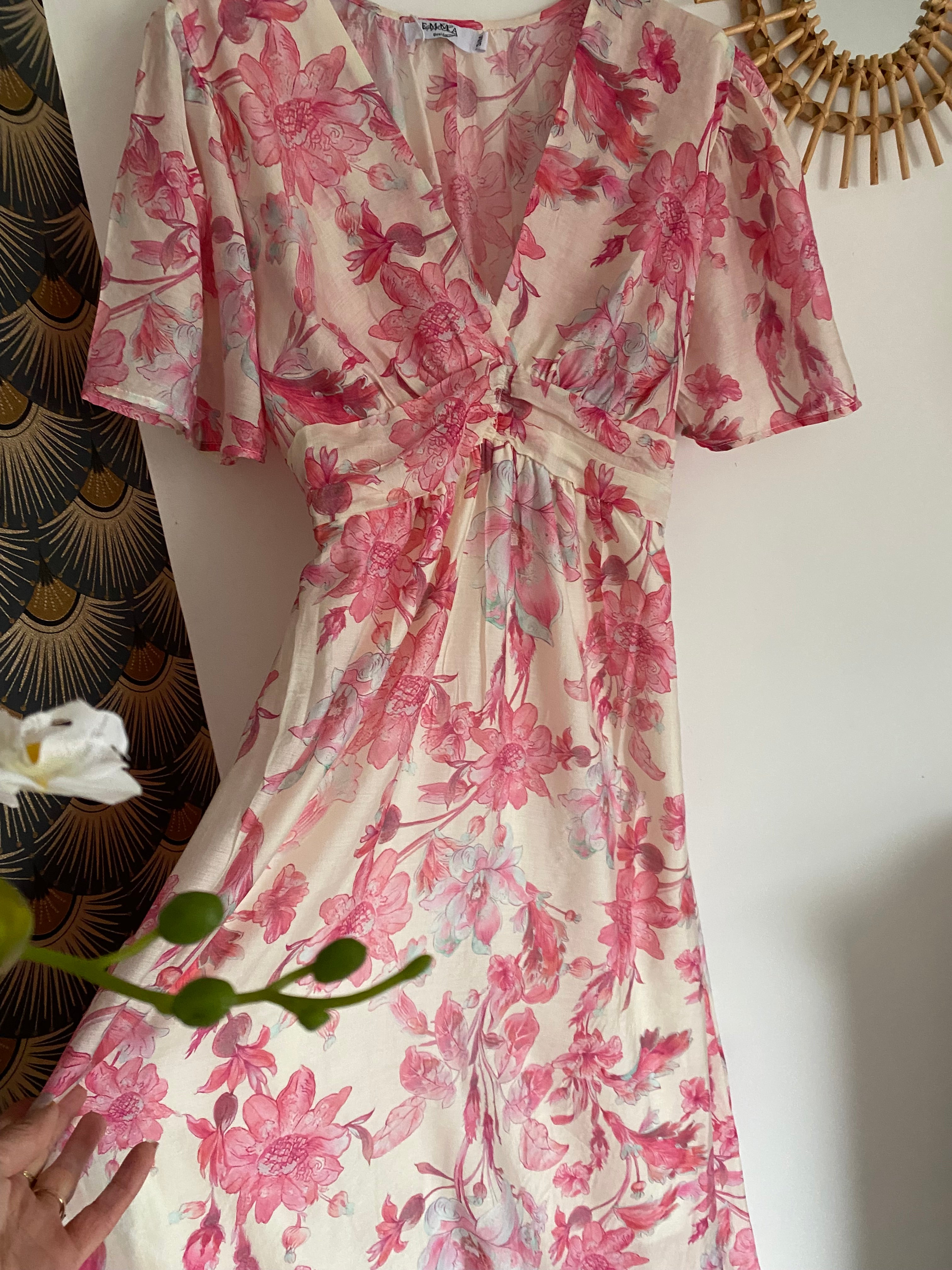 ROBE  LONGUE EMMA  MODELE 4 FUSHIA  TAILLE S/M OU M/L