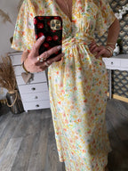 ROBE LONGUE  EMMA  MODELE 3 JAUNE  TAILLE S/M OU M/L