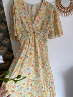 ROBE LONGUE  EMMA  MODELE 3 JAUNE  TAILLE S/M OU M/L