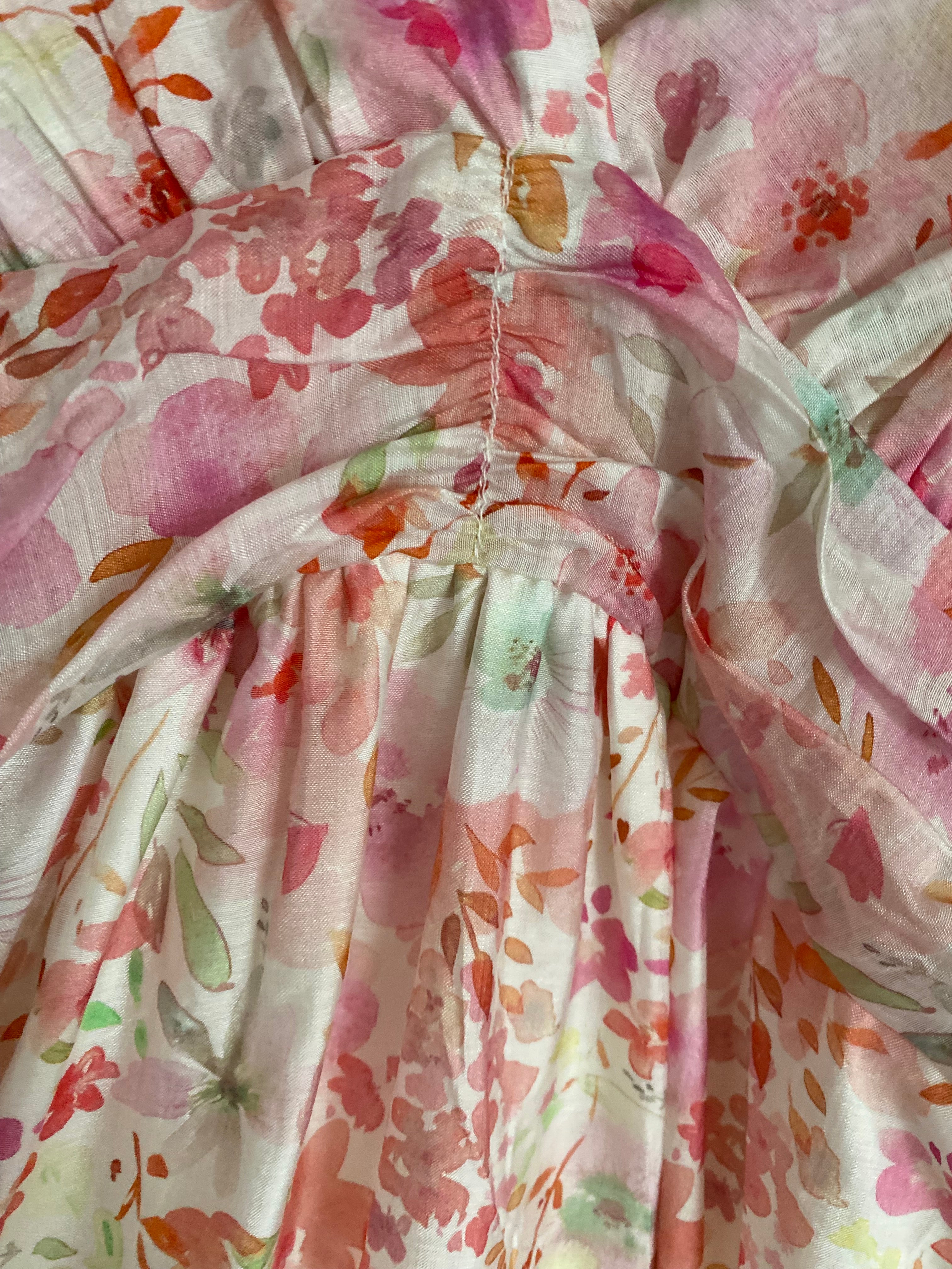ROBE  LONGUE EMMA  MODELE 2 ROSE   TAILLE S/M OU M/L