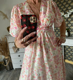 ROBE  LONGUE EMMA  MODELE 2 ROSE   TAILLE S/M OU M/L