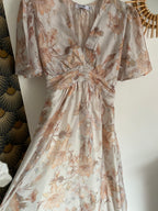 ROBE LONGUE  EMMA  MODELE 1 BEIGE  TAILLE S/M OU M/L