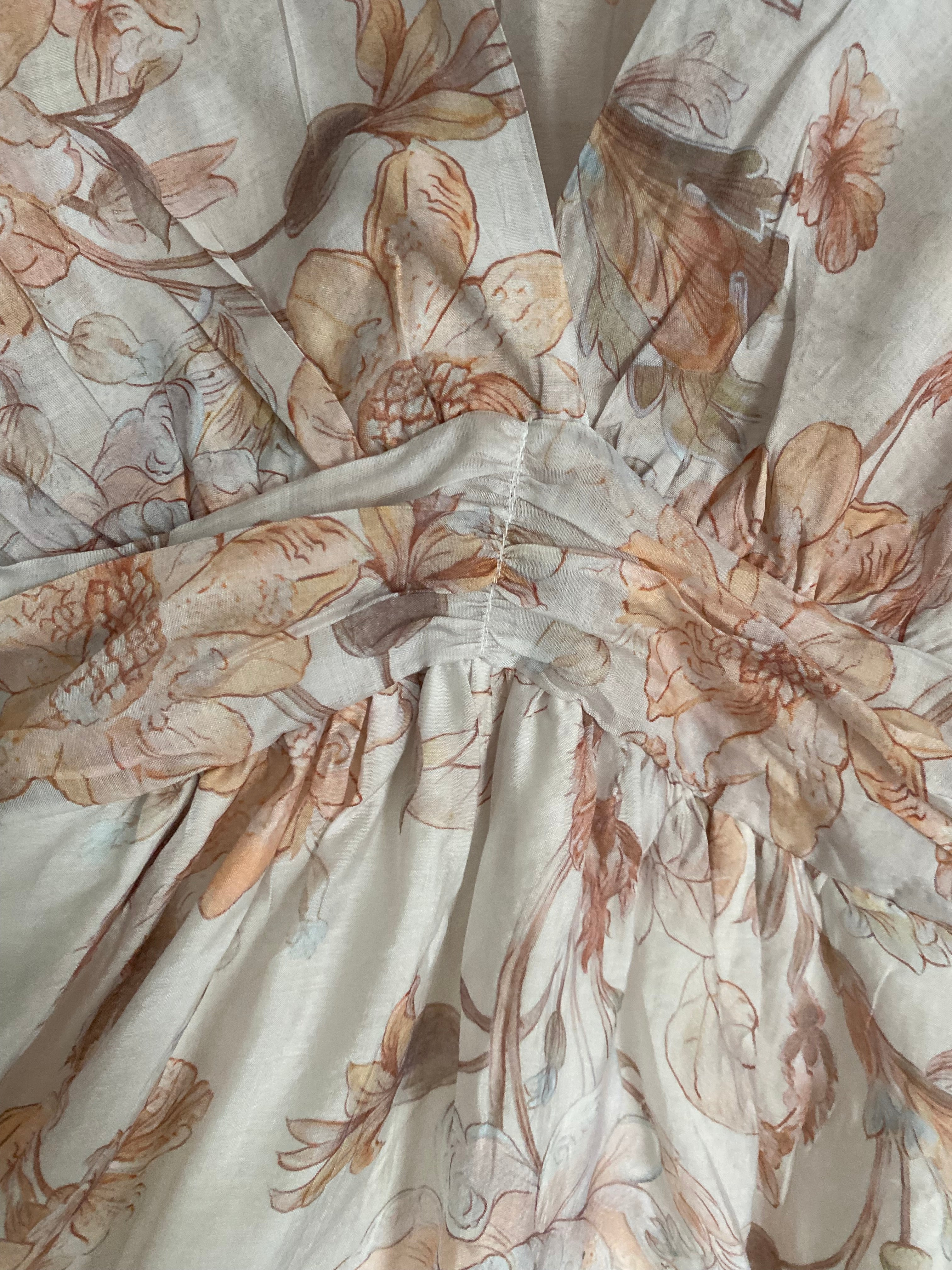 ROBE LONGUE  EMMA  MODELE 1 BEIGE  TAILLE S/M OU M/L