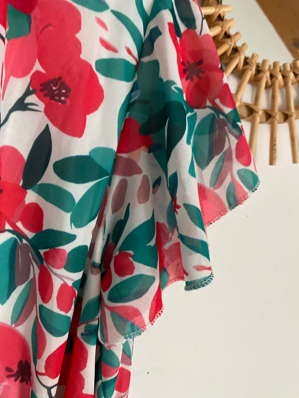 ROBE MILY FLEURS VERTES 36/42