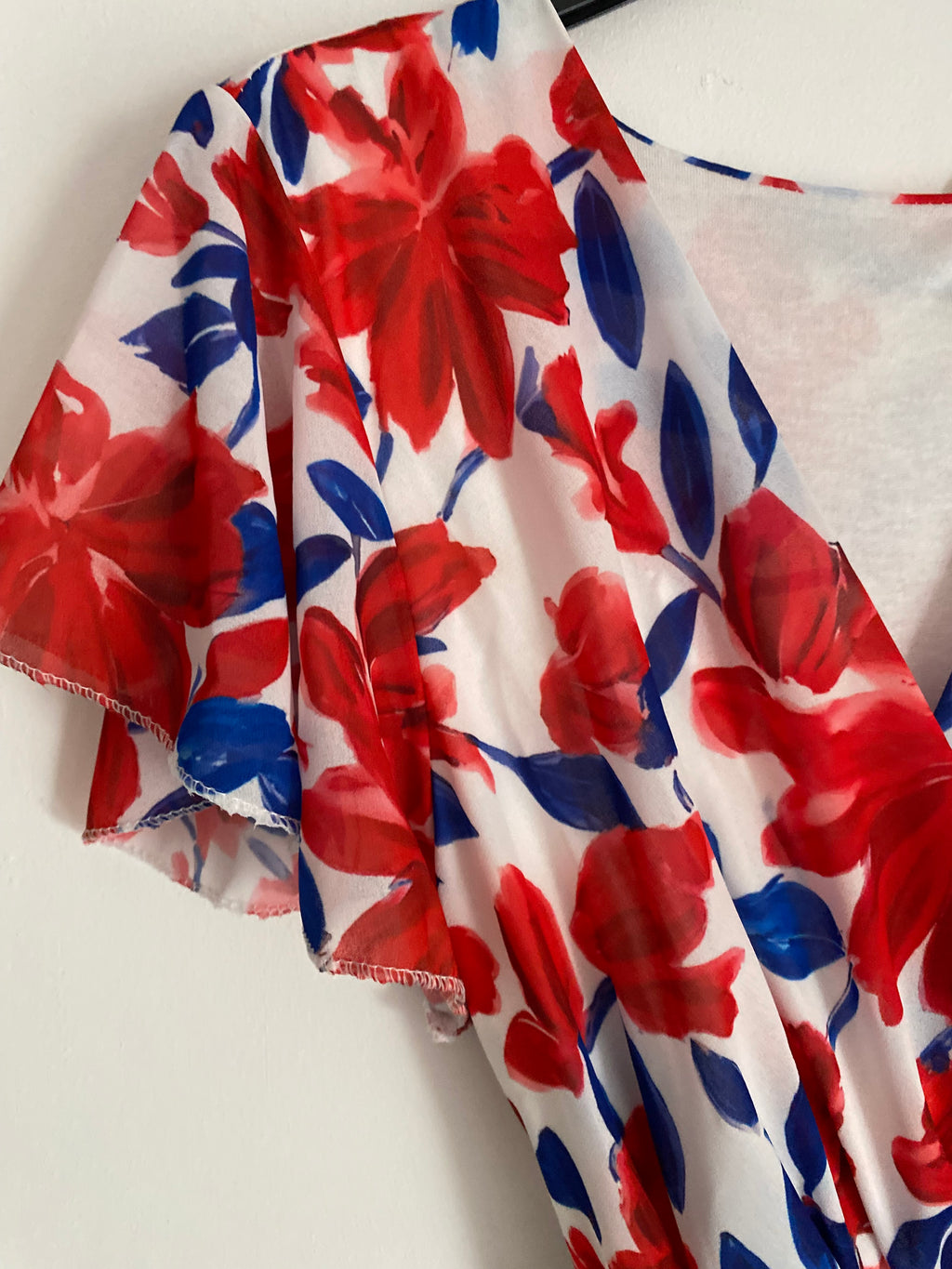 ROBE MILY FLEURS  ROUGES  36/42