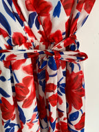 ROBE MILY FLEURS  ROUGES  36/42