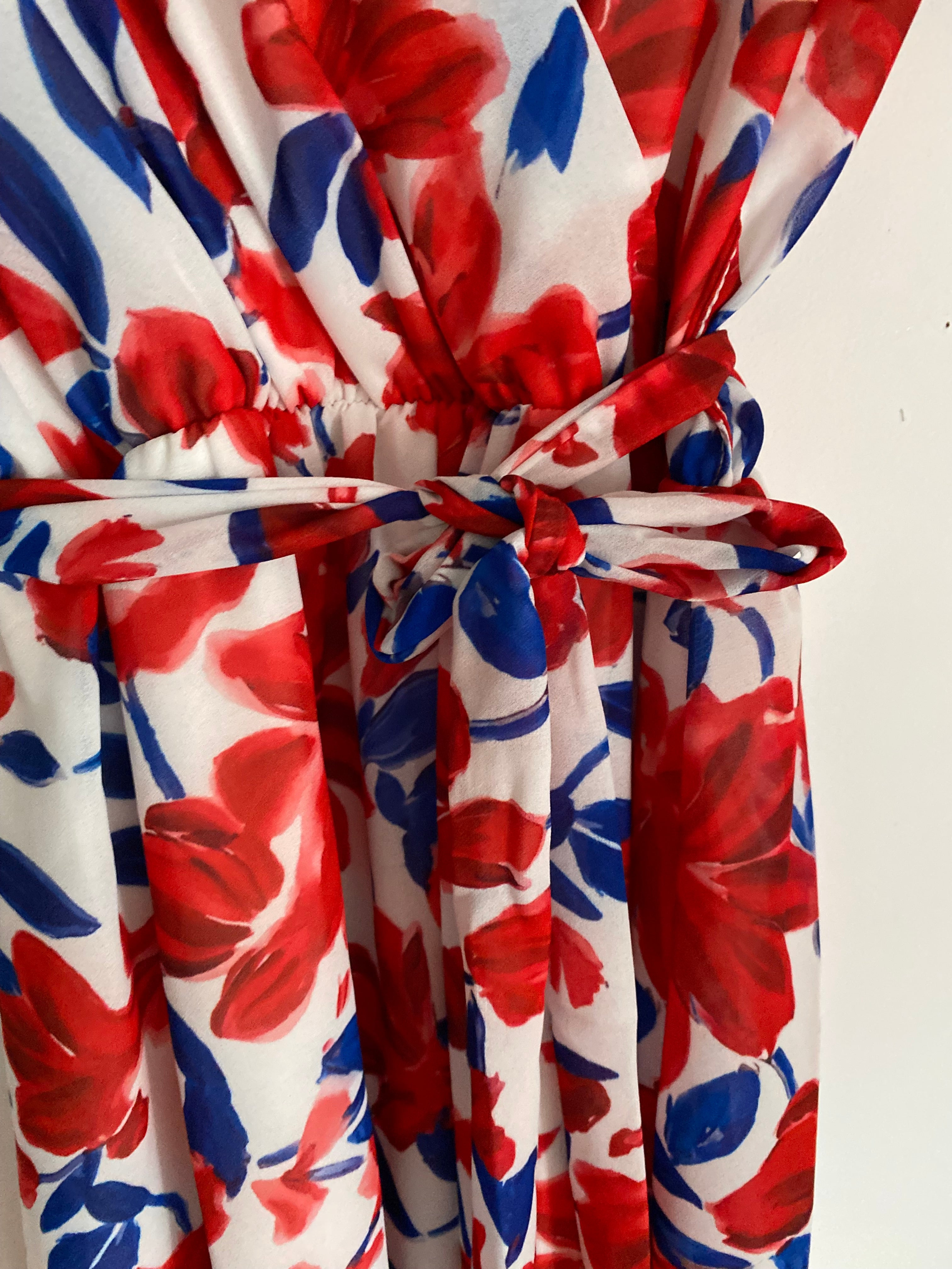ROBE MILY FLEURS  ROUGES  36/42
