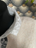 PULL DENTELLE COEUR ECRU  TU 36/42 PETIT 44