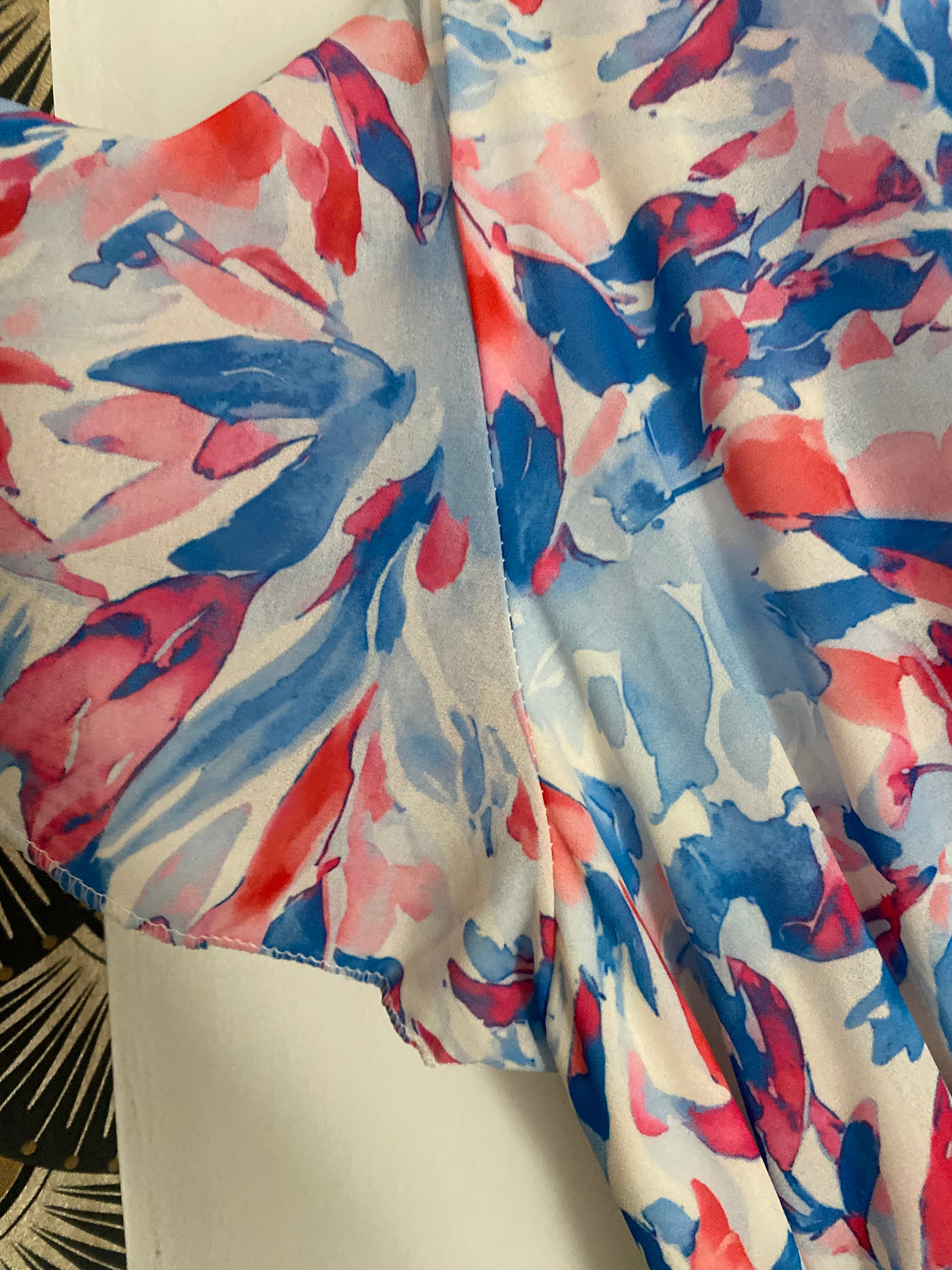 ROBE MILY FLEURS BLEU CIEL  36/42