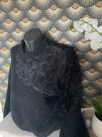 PULL ROSA NOIR TU 36/44