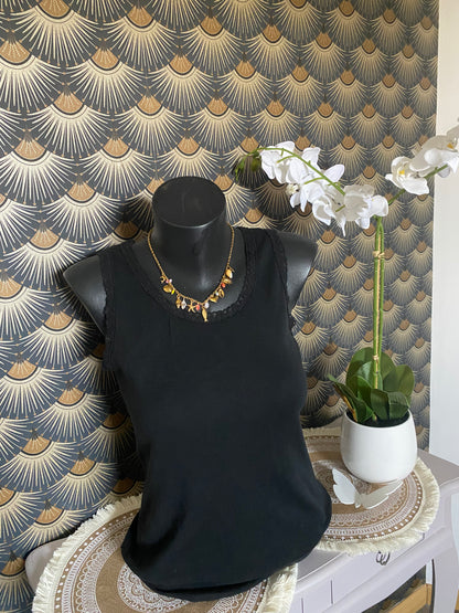 TOP LEA NOIR  TU 36/40 PETIT 42