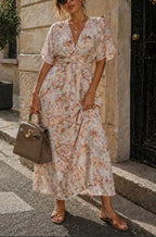 ROBE LONGUE  EMMA  MODELE 1 BEIGE  TAILLE S/M OU M/L
