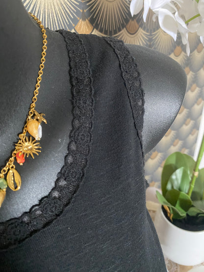 TOP LEA NOIR  TU 36/40 PETIT 42