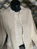 ENSEMBLE PULL GILET CORINNE ECRU  TU 36/42