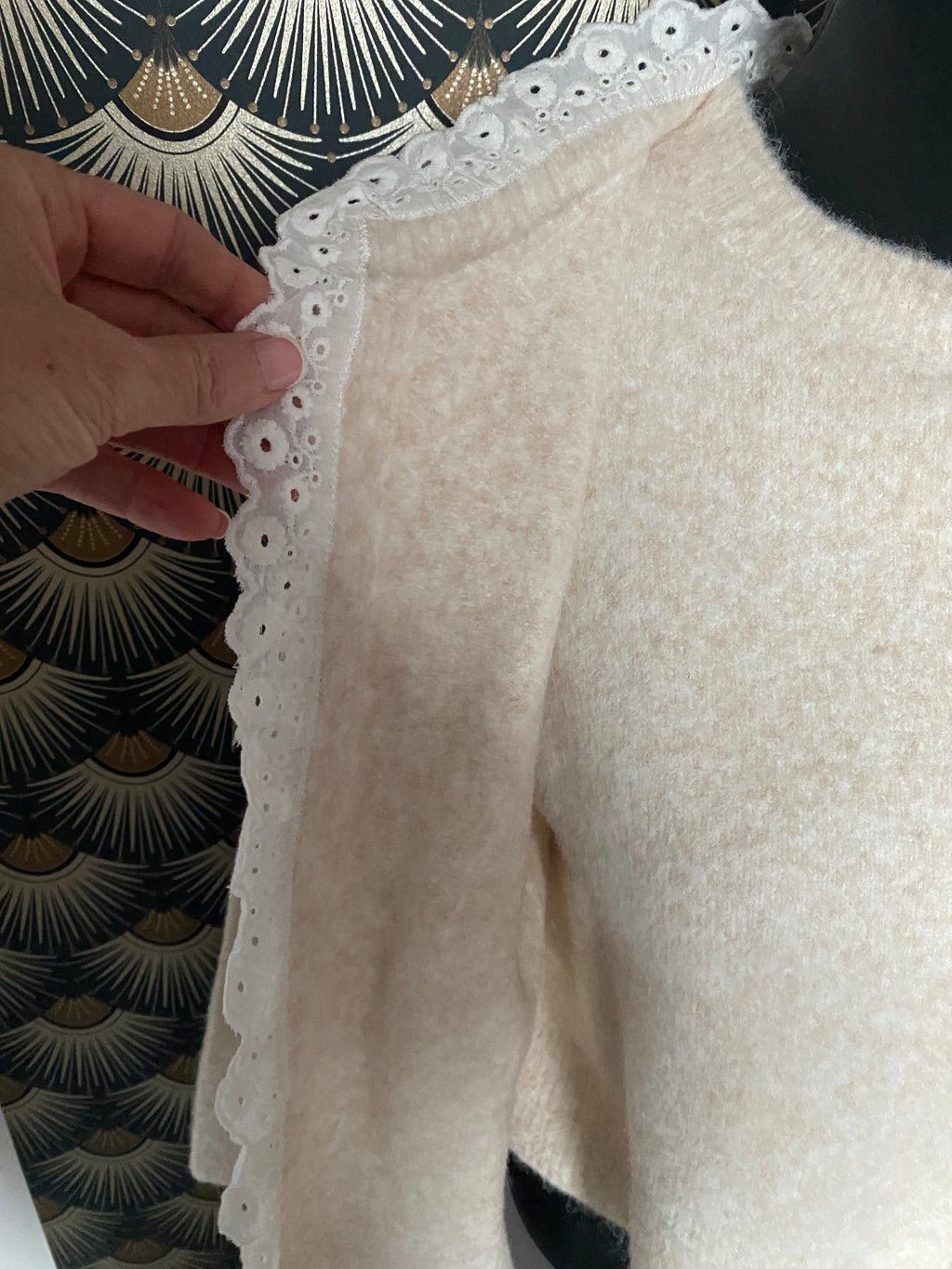 ENSEMBLE PULL GILET CORINNE ECRU  TU 36/42