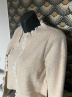 ENSEMBLE PULL GILET CORINNE ECRU  TU 36/42