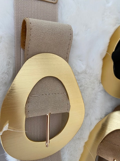 CEINTURES ELASTIQUES  BOUCLE DOREE         DIVERS  COLORIS