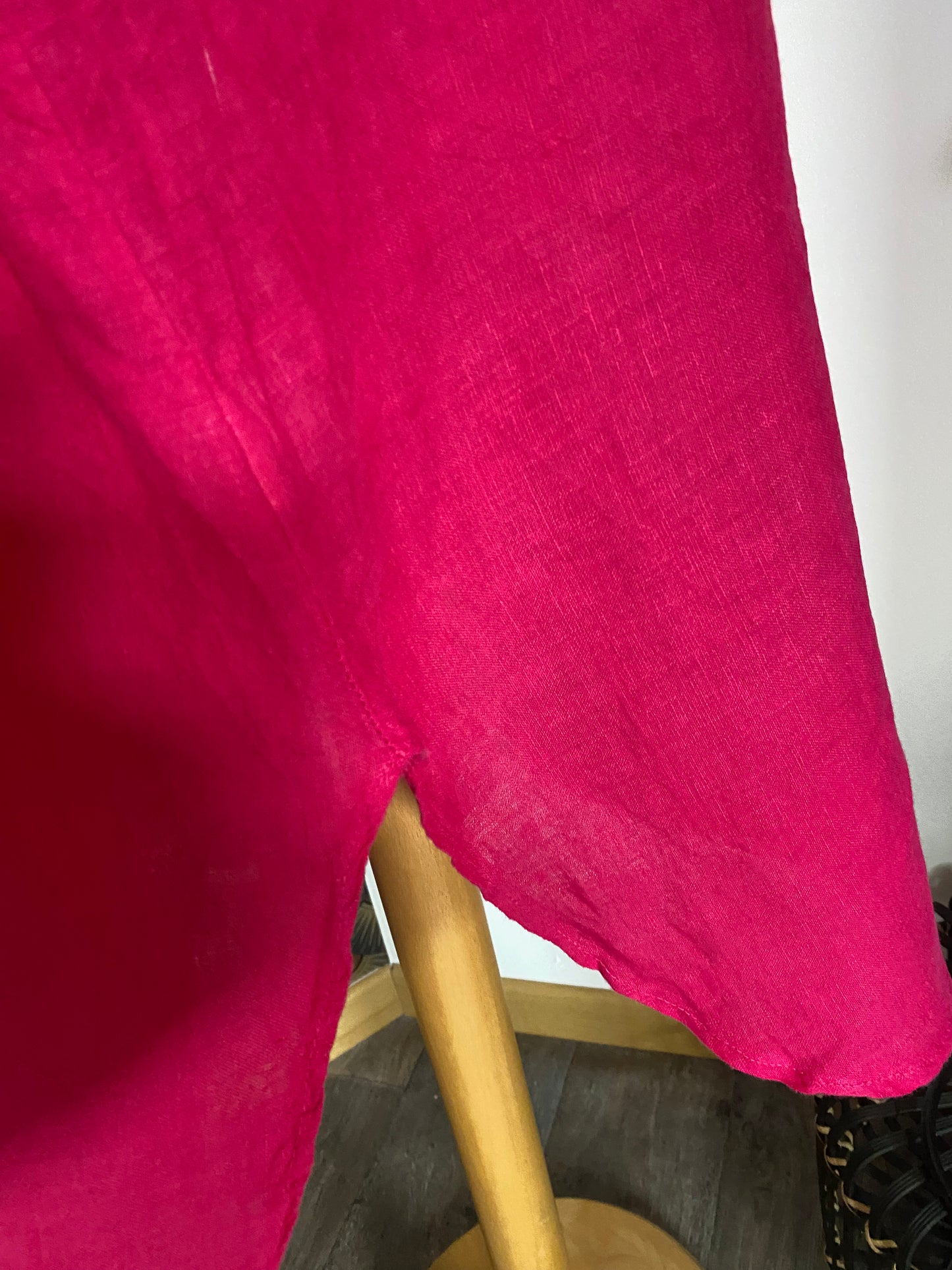 ROBES  LIN BELLE TAILLE  44/48  TROIS COLORIS ( KAKI,FUSHIA , ORANGE )