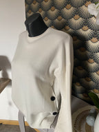 PULL MANCHES CHAUSSETTES   ECRU TU 36/44