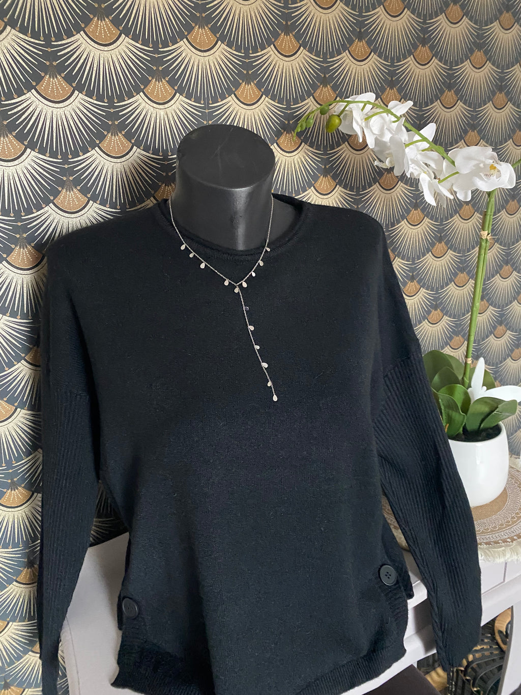 PULL MANCHES CHAUSSETTES   NOIR TU 36/44