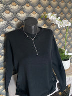 PULL MANCHES CHAUSSETTES   NOIR TU 36/44