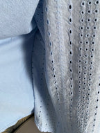 TOP FLEURS BLEU CIEL   36/42 PETIT 44