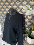 PULL MANCHES CHAUSSETTES   NOIR TU 36/44