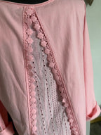 TOP FLEURS ROSE   36/42 petit 44