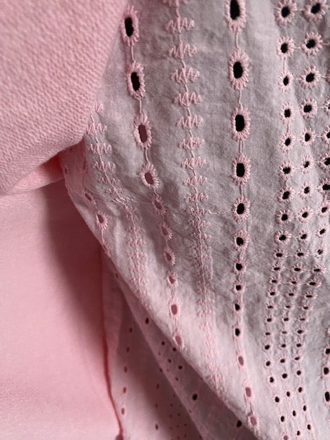 TOP FLEURS ROSE   36/42 petit 44