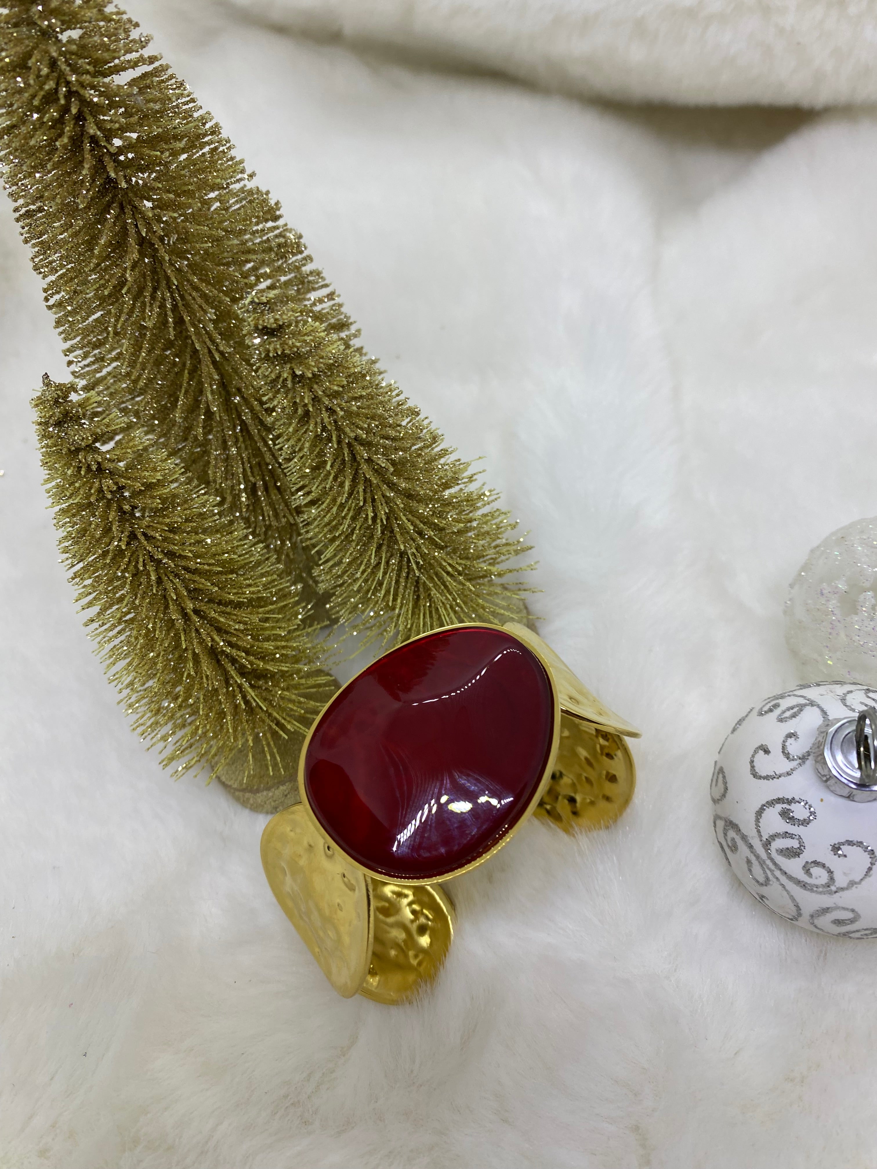 BRACELET MANCHETTE STACY ROUGE  TU