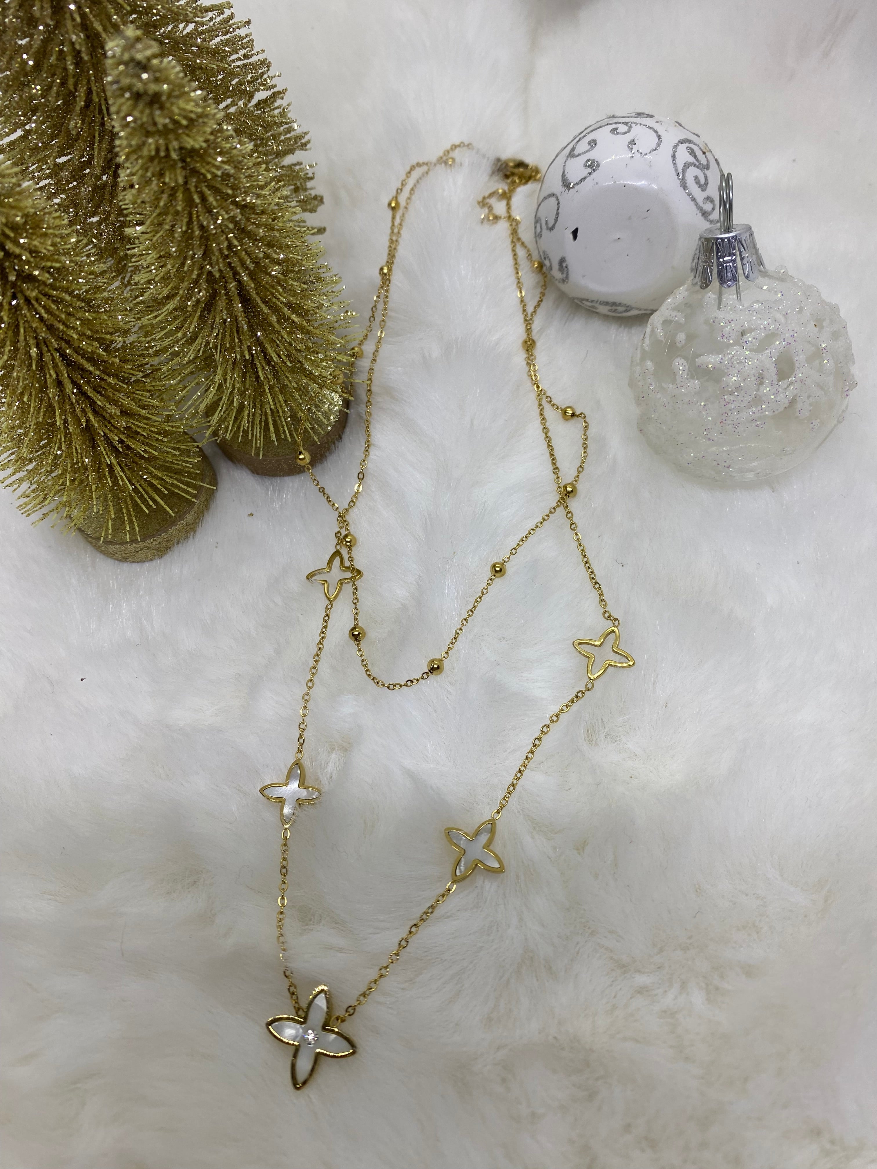 COLLIER DOUBLE RANG INSPI EN ACIER INOXYDABLE