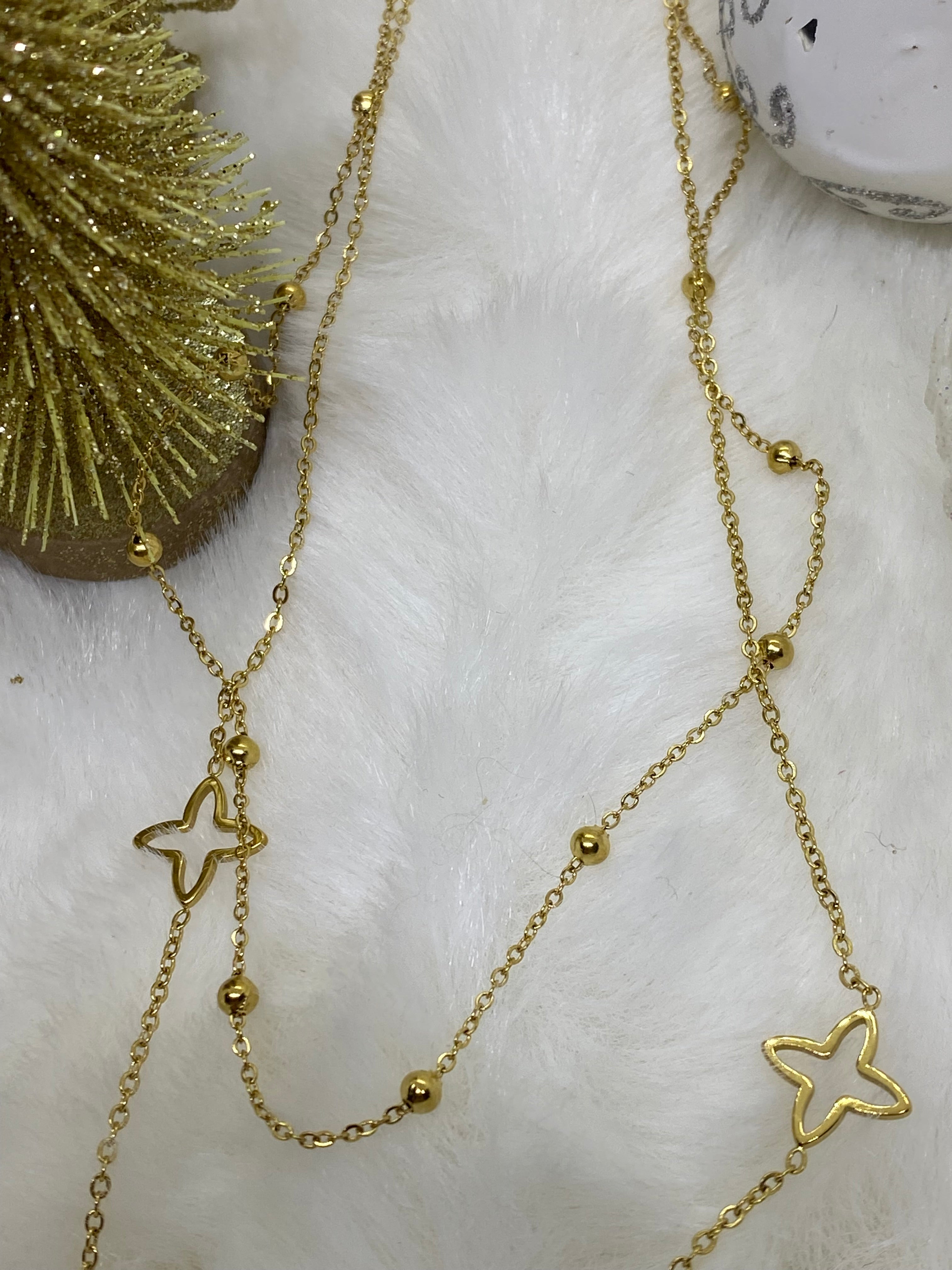 COLLIER DOUBLE RANG INSPI EN ACIER INOXYDABLE