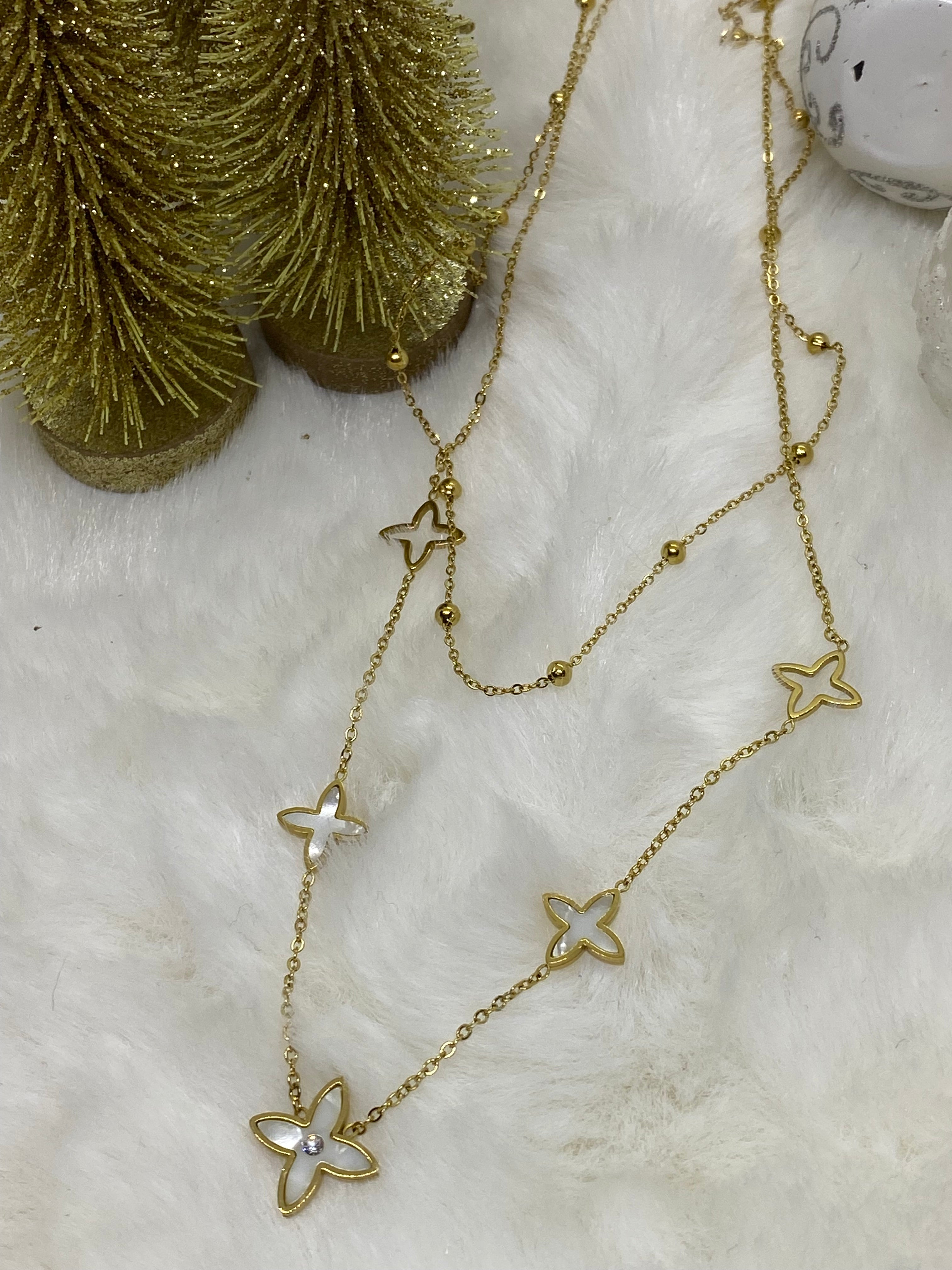 COLLIER DOUBLE RANG INSPI EN ACIER INOXYDABLE