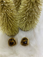 BOUCLES D'OREILLES EN ACIER INOXYDABLE  LEOPARD