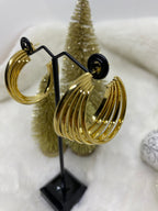 BOUCLES D'OREILLES CREOLES MILA  ACIER INOXYDABLE