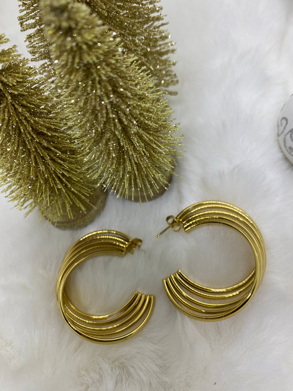 BOUCLES D'OREILLES CREOLES MILA  ACIER INOXYDABLE